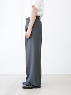 ヨーク メンズ 3プリーツワイドレッグトラウザーズ 画像14