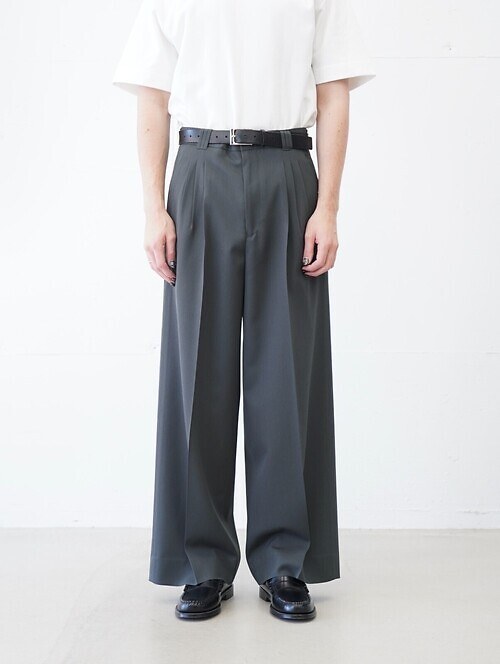 3pleated Wide-leg Trousers｜YOKE MENS
