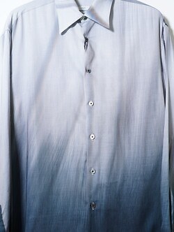 ヨーク メンズ ハンドペイントローンルーズフィットシャツ 画像3