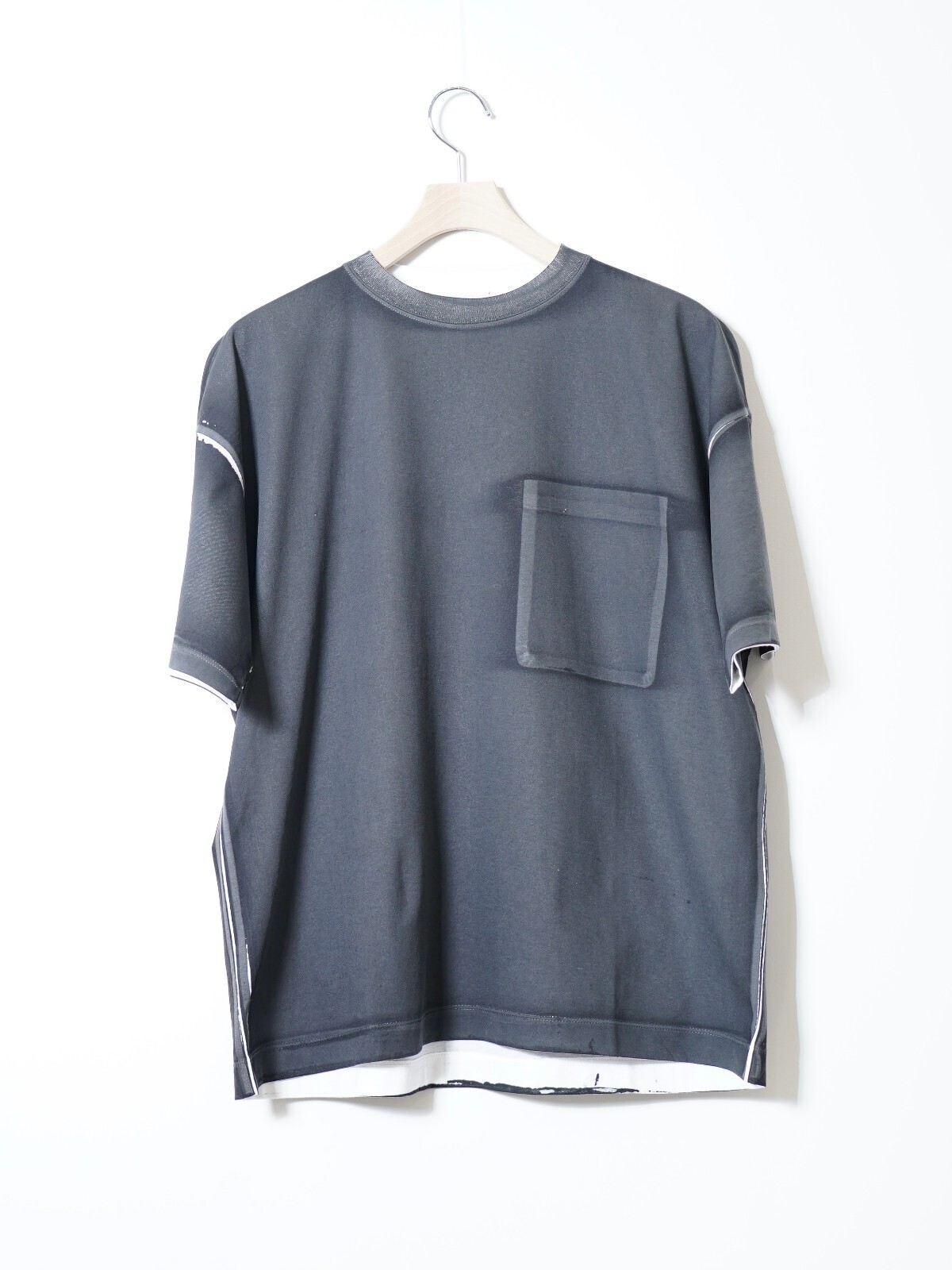 YOKE MENS All-over Pigment Printed T-shirt IMAGE4