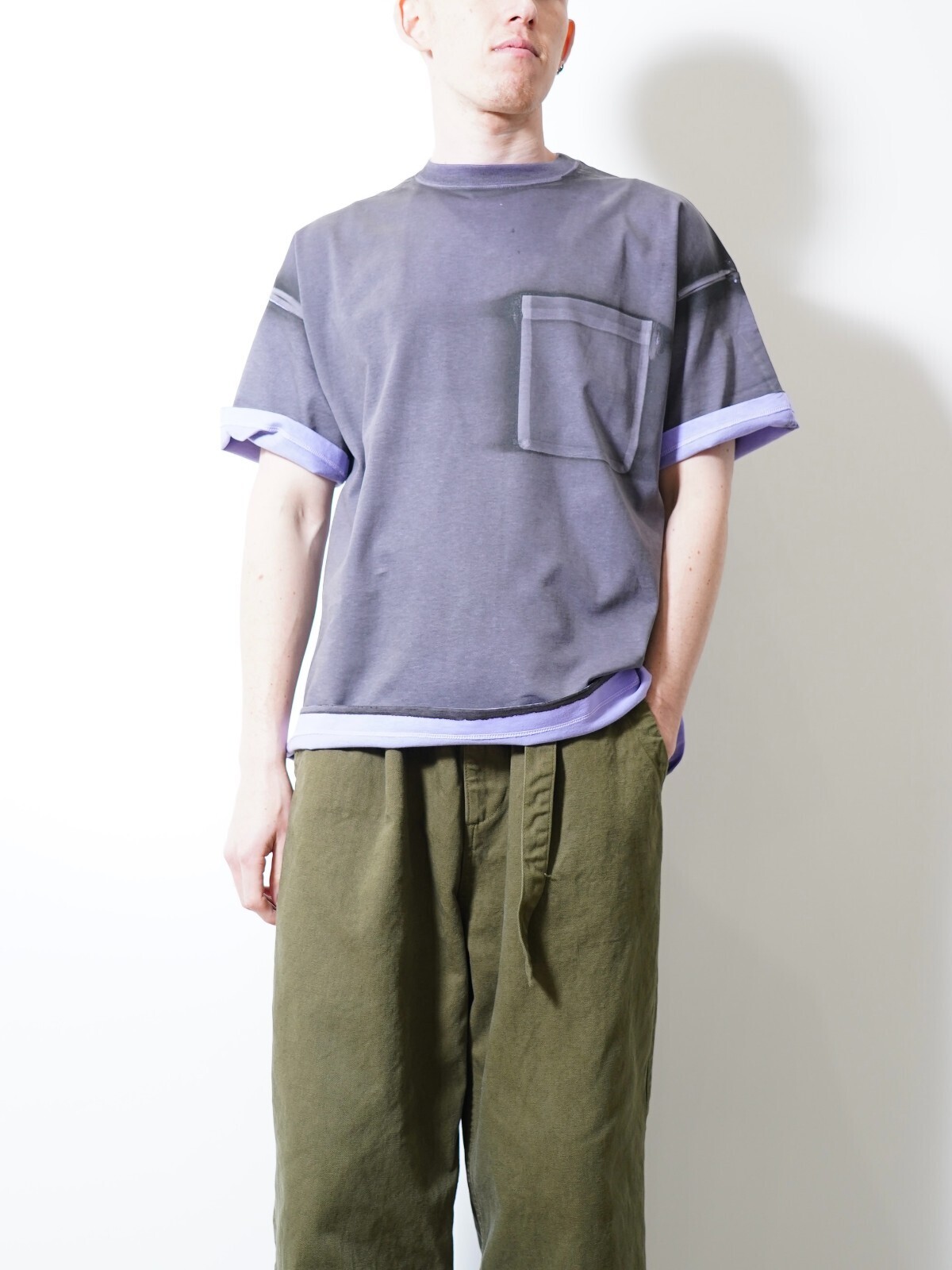 YOKE 男裝 All-over Pigment Printed T-shirt 圖片7