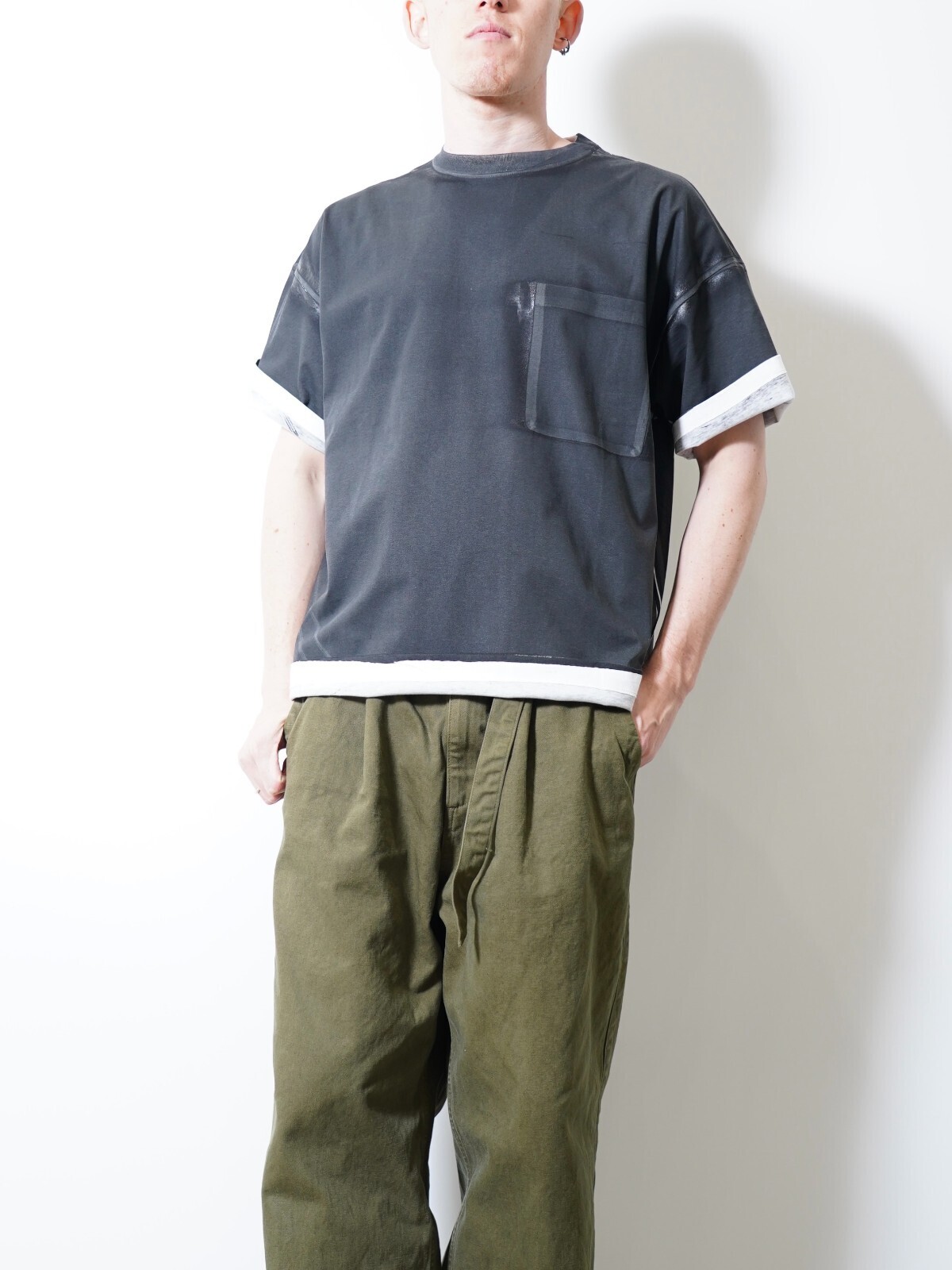 YOKE 男裝 All-over Pigment Printed T-shirt 圖片14