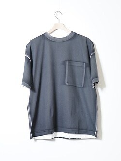 YOKE MENS All-over Pigment Printed T-shirt IMAGE4