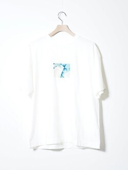 YOKE MENS Abstract Embroited T-shirt IMAGE1