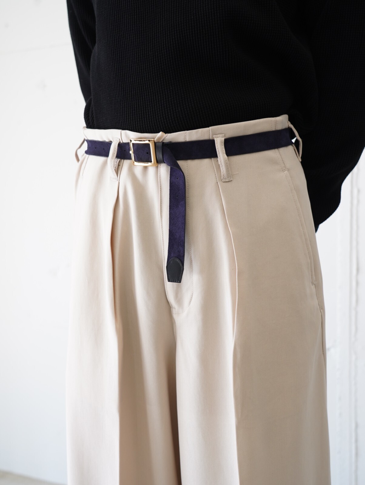 フジ レディース & メンズ スエードナローベルト 画像6