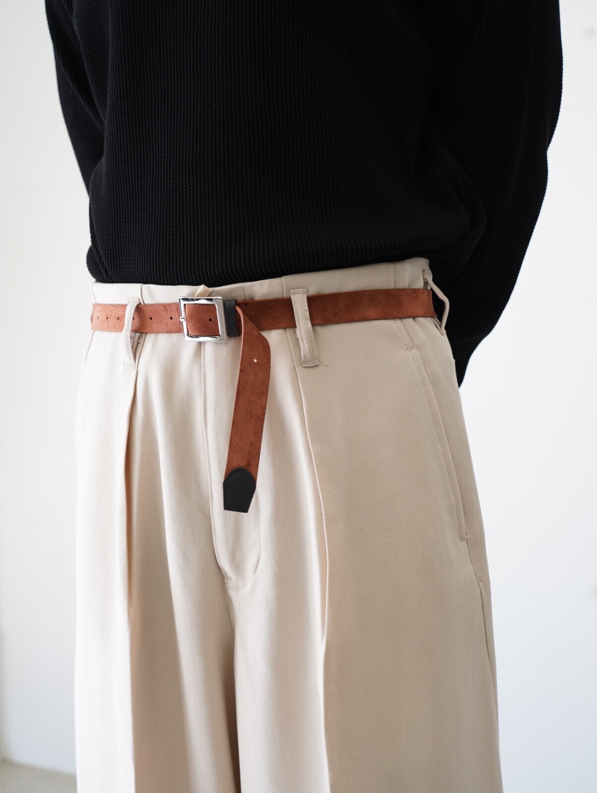 フジ レディース & メンズ スエードナローベルト 画像12