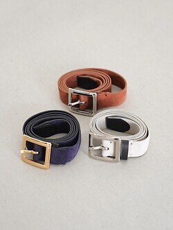 フジ レディース & メンズ スエードナローベルト 画像13