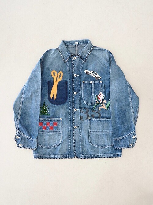 Hand-Embroidered Denim Coverall (CO)｜KHOKI 男裝
