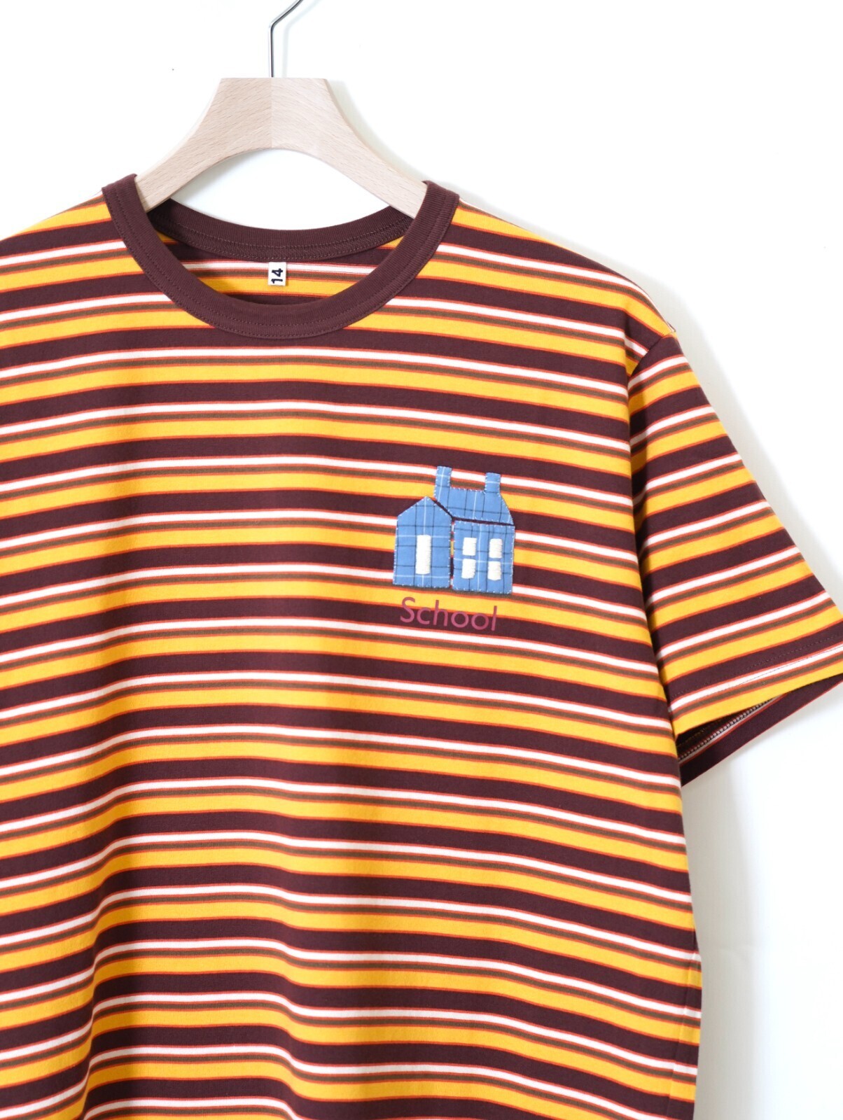 KHOKI MENS Hand-Embroidered Stripe T-Shirt IMAGE7