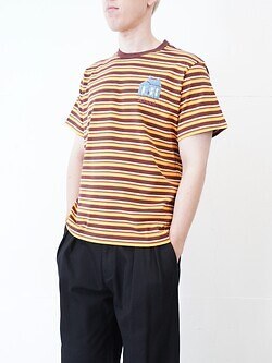 KHOKI MENS Hand-Embroidered Stripe T-Shirt IMAGE4