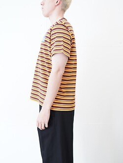 KHOKI MENS Hand-Embroidered Stripe T-Shirt IMAGE2