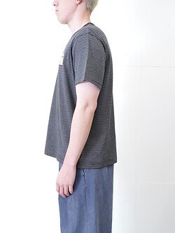 KHOKI MENS Hand-Embroidered Stripe T-Shirt IMAGE11