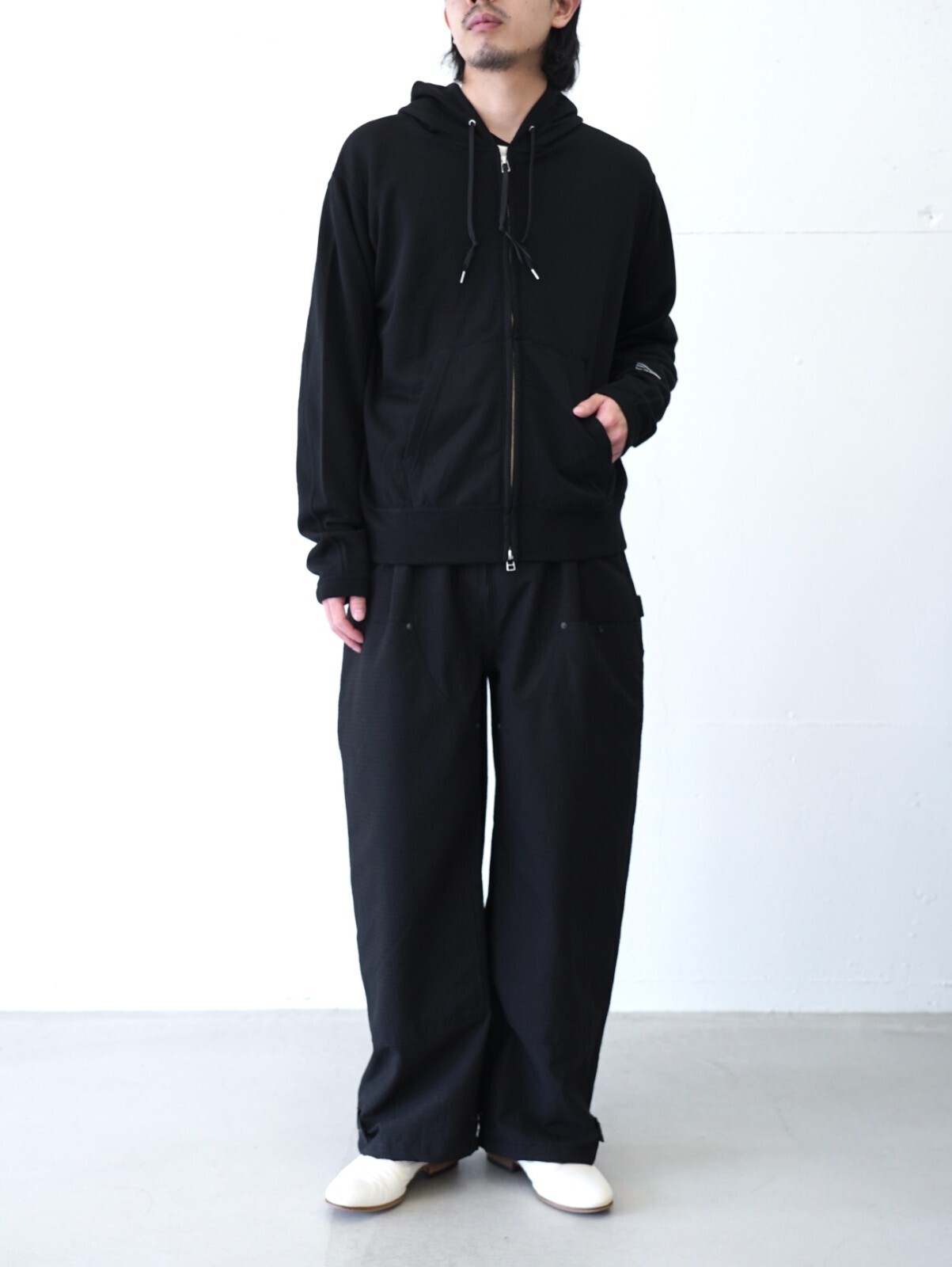 プロダクトトゥエルブ メンズ スーパー140s メリノウールジップアップパーカ 画像4