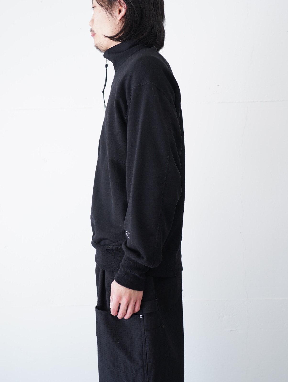 プロダクトトゥエルブ メンズ スーパー140s メリノウールハーフジップ 画像3