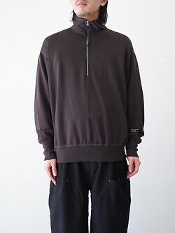 プロダクトトゥエルブ メンズ スーパー140s メリノウールハーフジップ 画像9