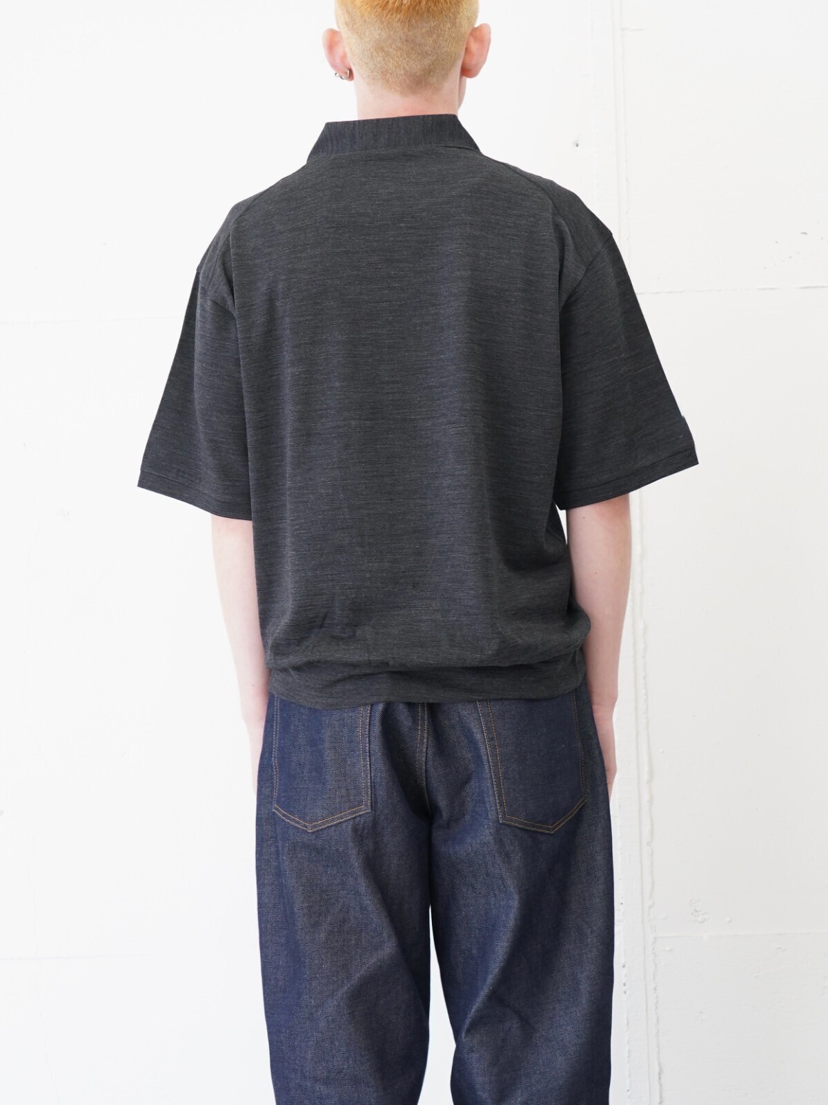 プロダクトトゥエルブ メンズ スーパー140s メリノウールショートスリーブハーフジップ 画像3