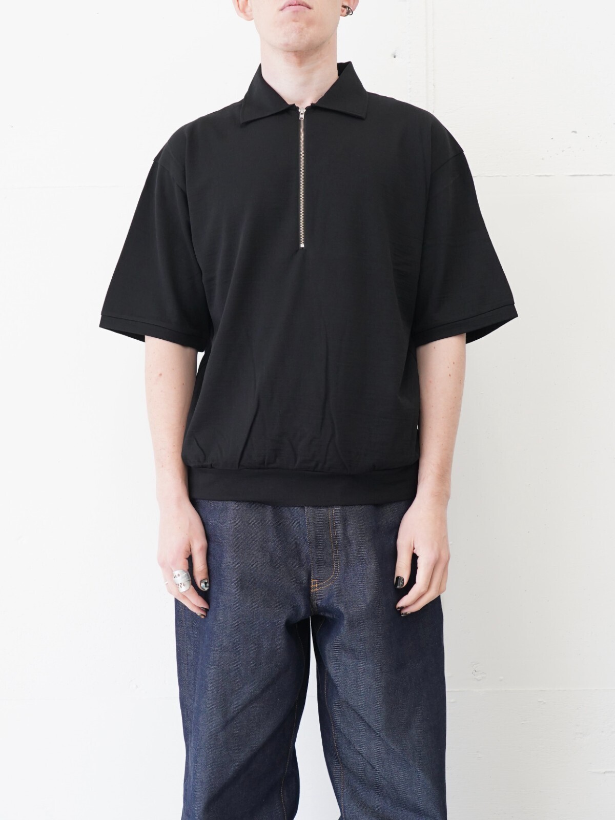 プロダクトトゥエルブ メンズ スーパー140s メリノウールショートスリーブハーフジップ 画像7