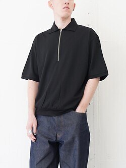 プロダクトトゥエルブ メンズ スーパー140s メリノウールショートスリーブハーフジップ 画像10