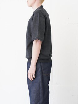 プロダクトトゥエルブ メンズ スーパー140s メリノウールショートスリーブハーフジップ 画像2