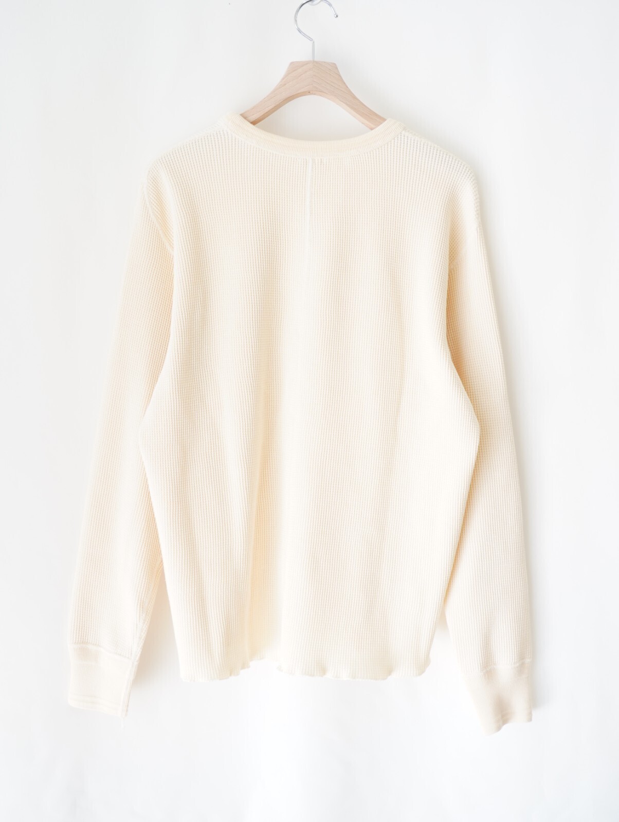 ワンダールーム・エッセ レディース & メンズ ワッフル ロングTシャツ 画像2