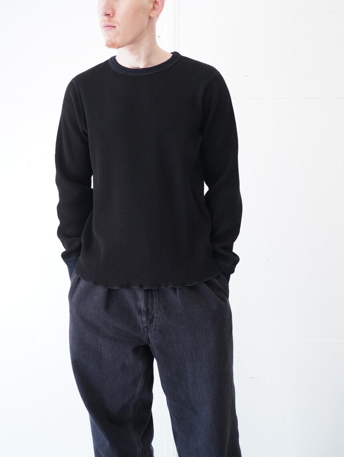 ワンダールーム・エッセ レディース & メンズ ワッフル ロングTシャツ 画像21