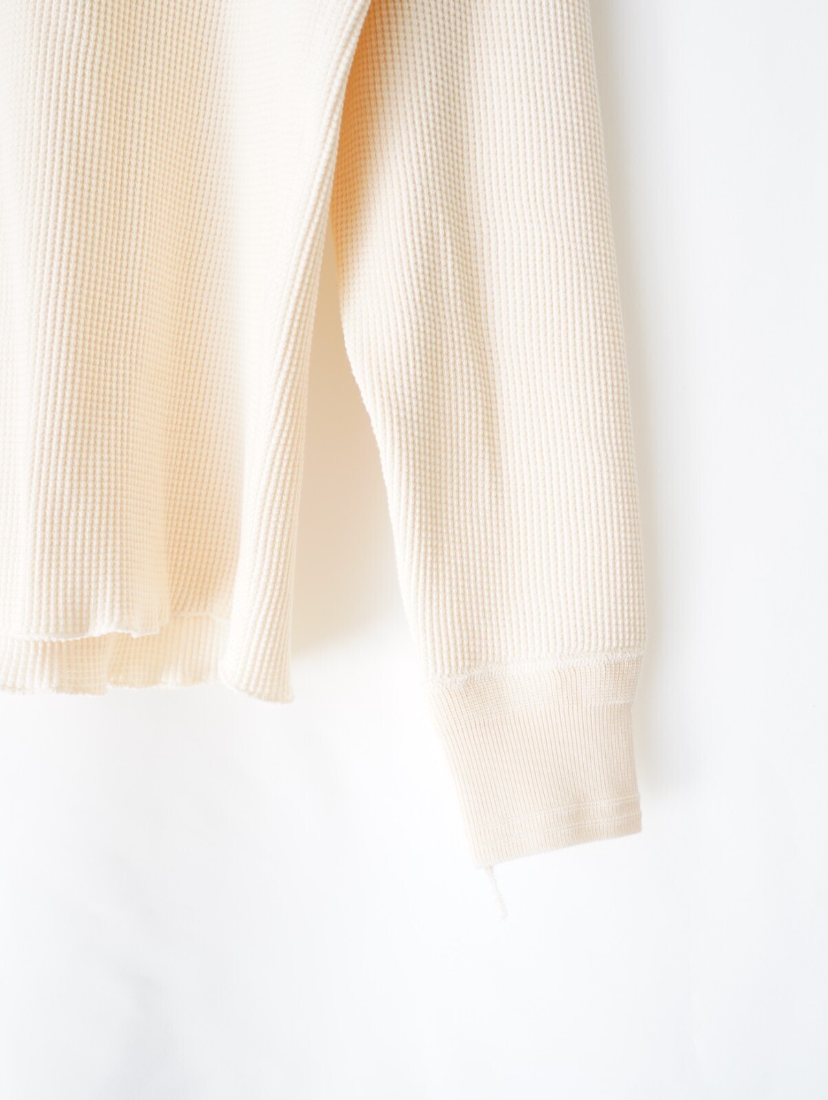 ワンダールーム・エッセ レディース & メンズ ワッフル ロングTシャツ 画像4