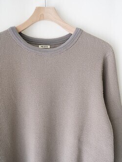 ワンダールーム・エッセ レディース & メンズ ワッフル ロングTシャツ 画像8