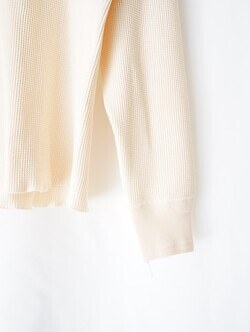 ワンダールーム・エッセ レディース & メンズ ワッフル ロングTシャツ 画像4