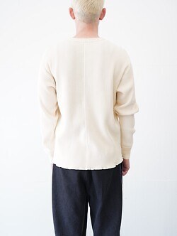 ワンダールーム・エッセ レディース & メンズ ワッフル ロングTシャツ 画像3