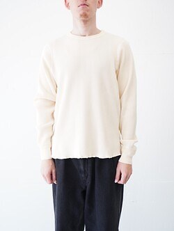 ワンダールーム・エッセ レディース & メンズ ワッフル ロングTシャツ 画像1