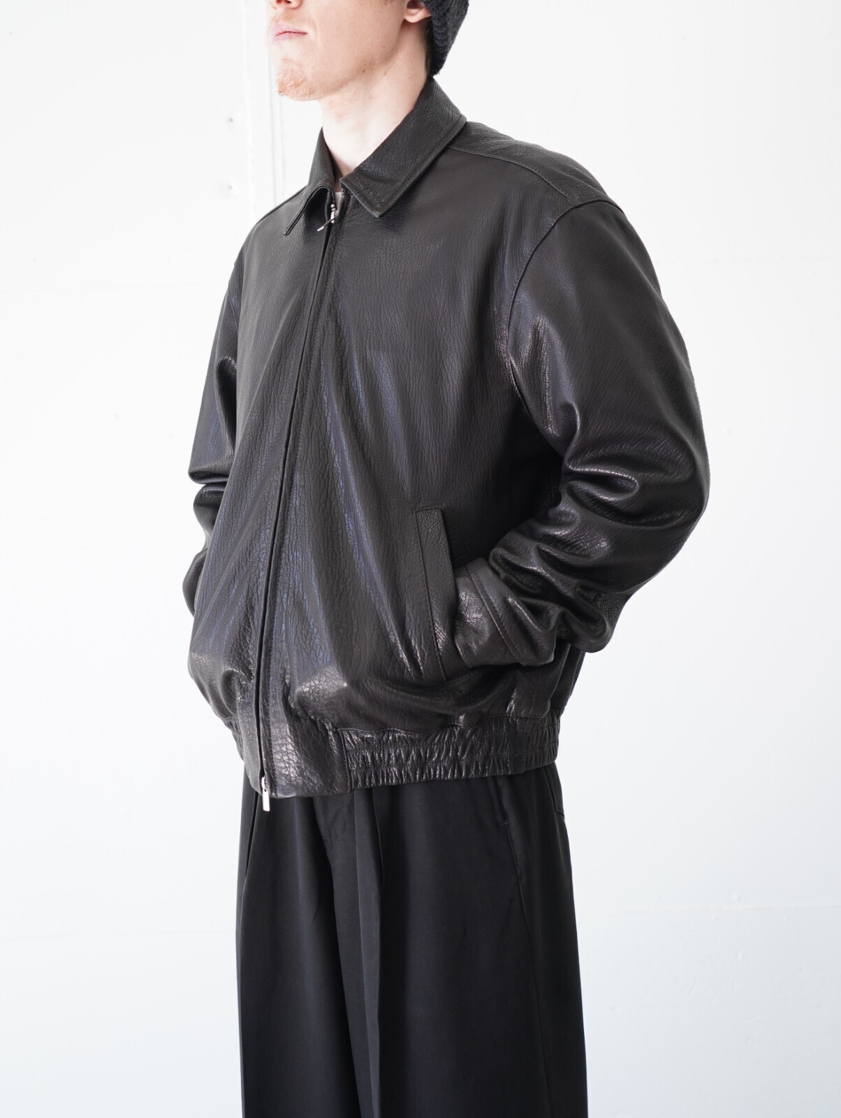 セブンバイセブン メンズ レザージップアップブルゾン -シープシュリンクレザー- 画像1