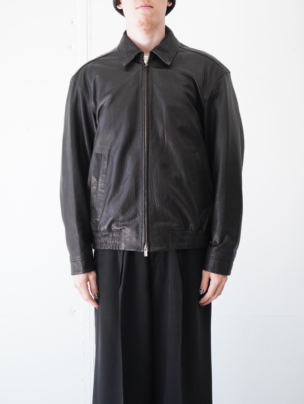 セブンバイセブン メンズ レザージップアップブルゾン -シープシュリンクレザー- 画像2