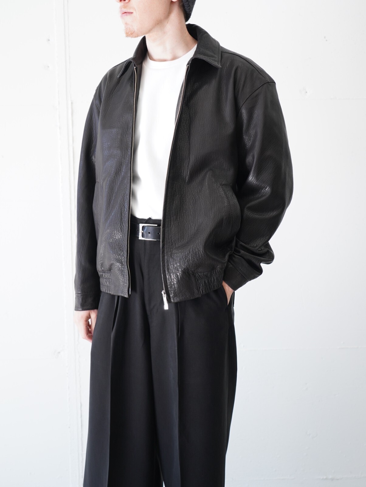 セブンバイセブン メンズ レザージップアップブルゾン -シープシュリンクレザー- 画像5