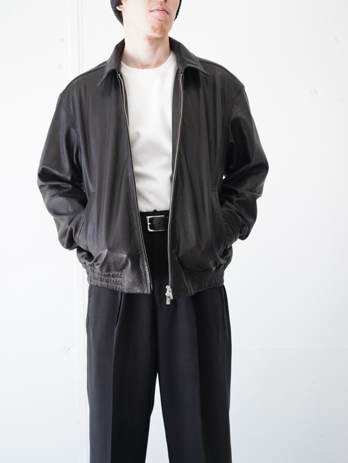 セブンバイセブン メンズ レザージップアップブルゾン -シープシュリンクレザー- 画像6