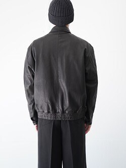 セブンバイセブン メンズ レザージップアップブルゾン -シープシュリンクレザー- 画像4