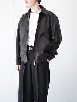 セブンバイセブン メンズ レザージップアップブルゾン -シープシュリンクレザー- 画像5