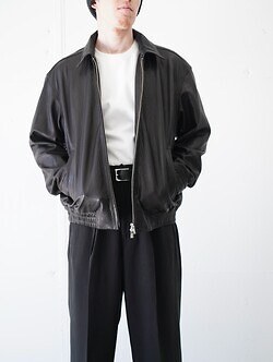 セブンバイセブン メンズ レザージップアップブルゾン -シープシュリンクレザー- 画像6