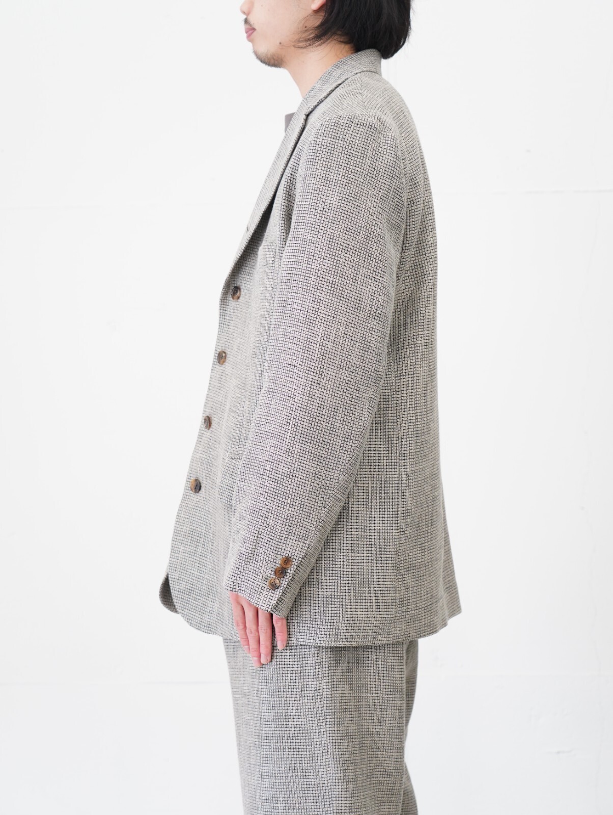 SEVEN BY SEVEN 男裝 5B LOOSE TAILORED JACKET ‐Heather Linen/Nylon*Wool crepe‐ 圖片3