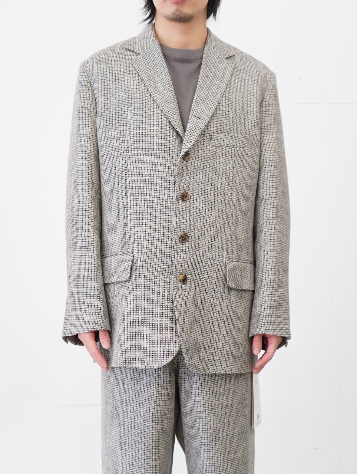 SEVEN BY SEVEN 男裝 5B LOOSE TAILORED JACKET ‐Heather Linen/Nylon*Wool crepe‐ 圖片2