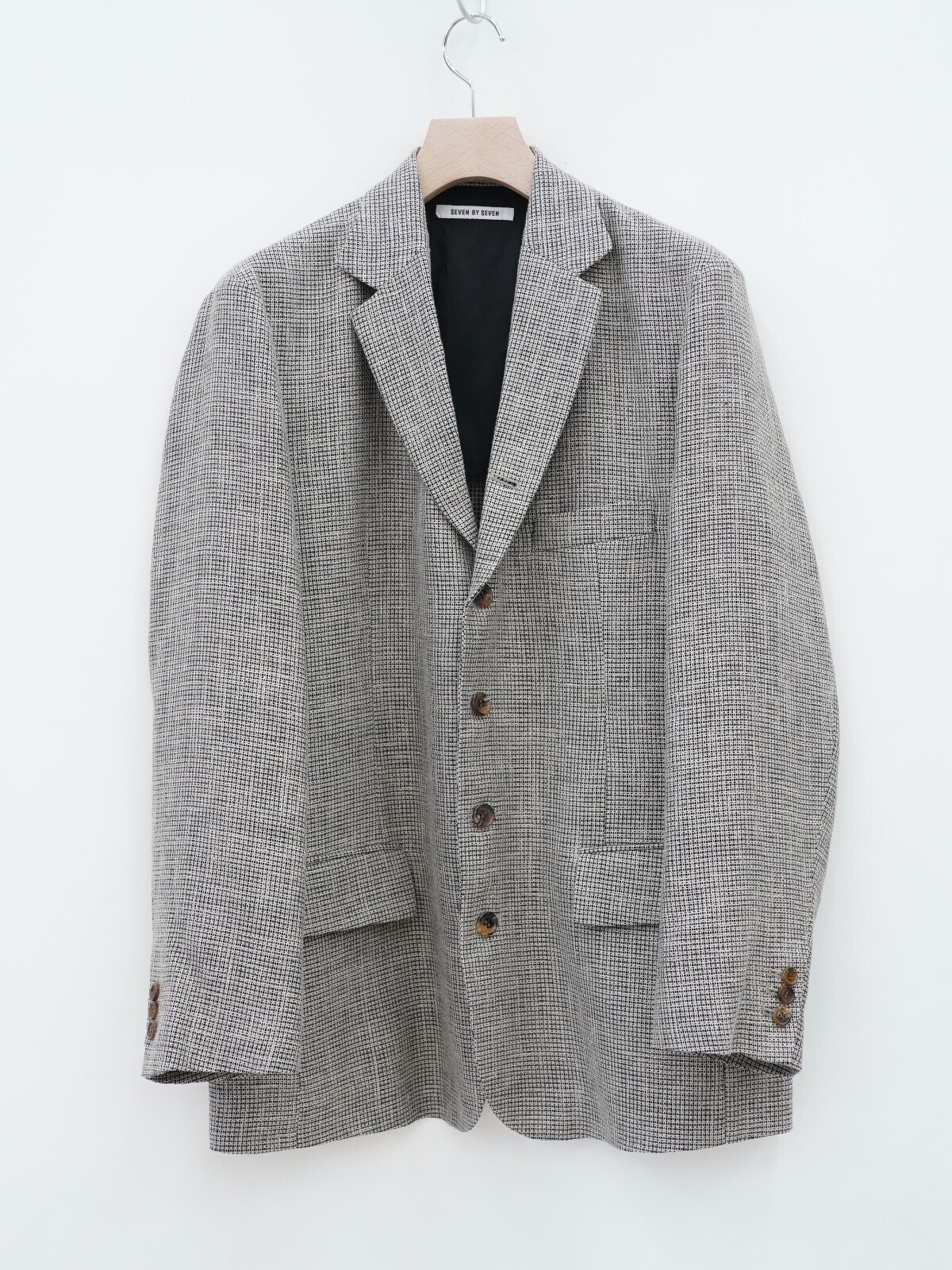 SEVEN BY SEVEN 男裝 5B LOOSE TAILORED JACKET ‐Heather Linen/Nylon*Wool crepe‐ 圖片6