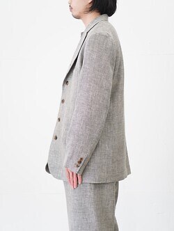 SEVEN BY SEVEN 男裝 5B LOOSE TAILORED JACKET ‐Heather Linen/Nylon*Wool crepe‐ 圖片3