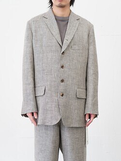 SEVEN BY SEVEN 男裝 5B LOOSE TAILORED JACKET ‐Heather Linen/Nylon*Wool crepe‐ 圖片2