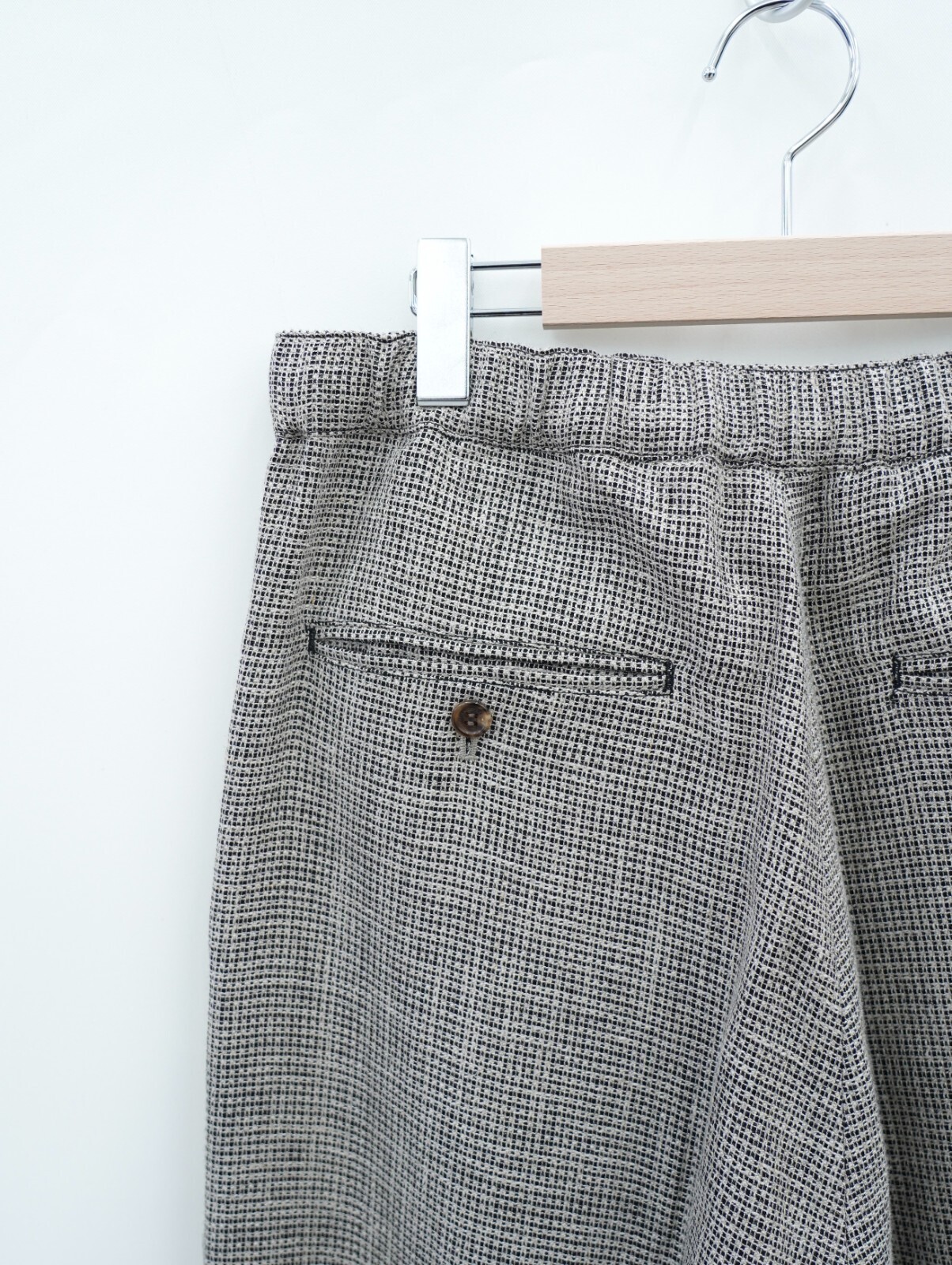SEVEN BY SEVEN 男裝 WIDE EASY TROUSERS ‐Heather Linen/Nylon*Wool crepe‐ 圖片9