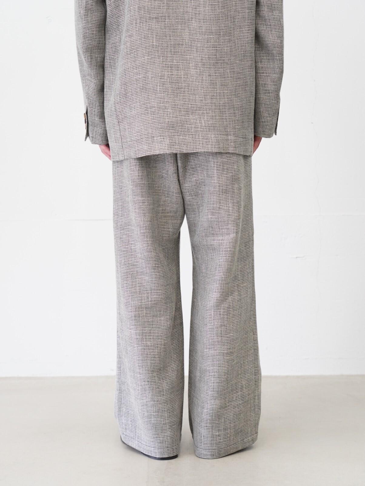 SEVEN BY SEVEN 男裝 WIDE EASY TROUSERS ‐Heather Linen/Nylon*Wool crepe‐ 圖片4