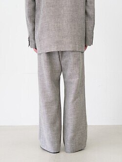 SEVEN BY SEVEN 男裝 WIDE EASY TROUSERS ‐Heather Linen/Nylon*Wool crepe‐ 圖片4