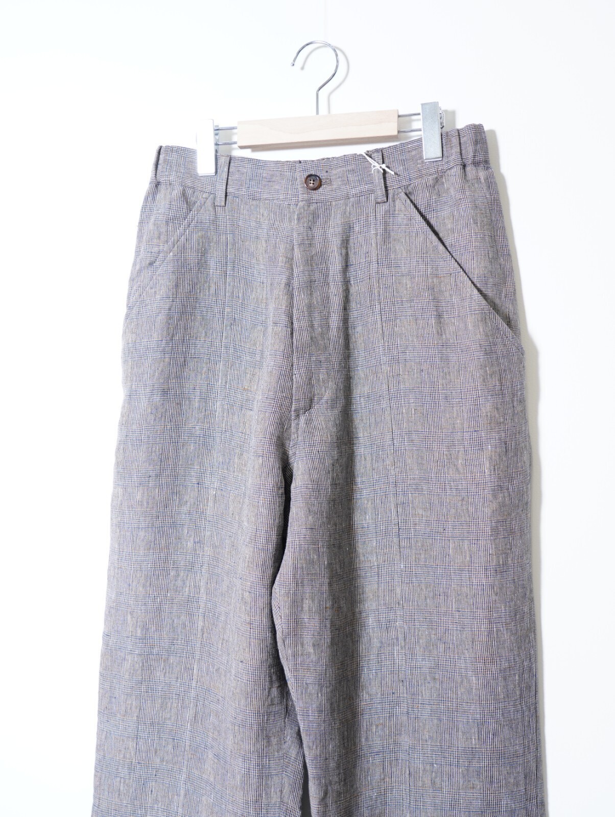 SEVEN BY SEVEN 男裝 SWITCHING EASY TROUSERS ‐Glen check Linen‐ 圖片3