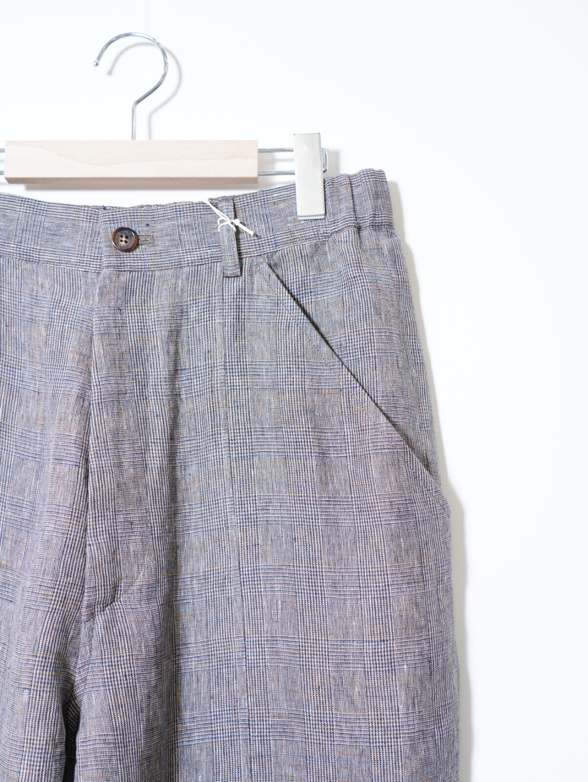 SEVEN BY SEVEN 男裝 SWITCHING EASY TROUSERS ‐Glen check Linen‐ 圖片4