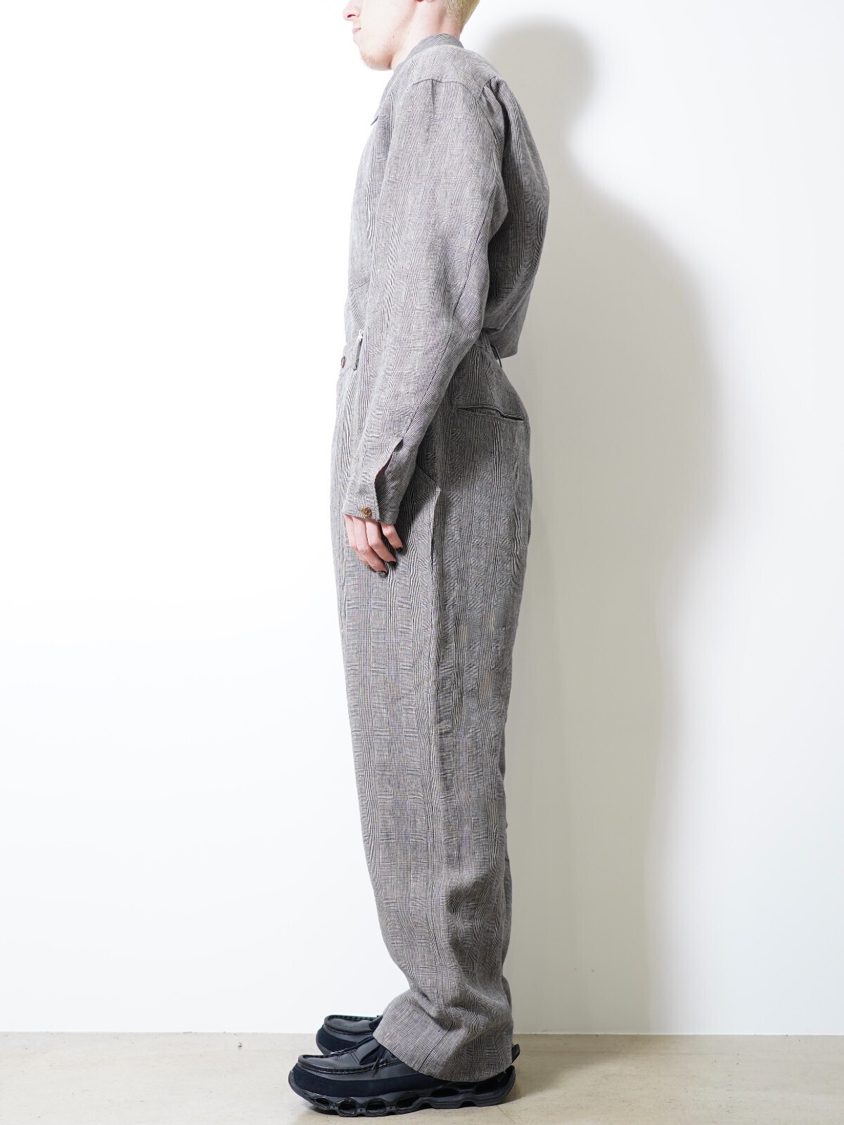 SEVEN BY SEVEN 男裝 SWITCHING EASY TROUSERS ‐Glen check Linen‐ 圖片8