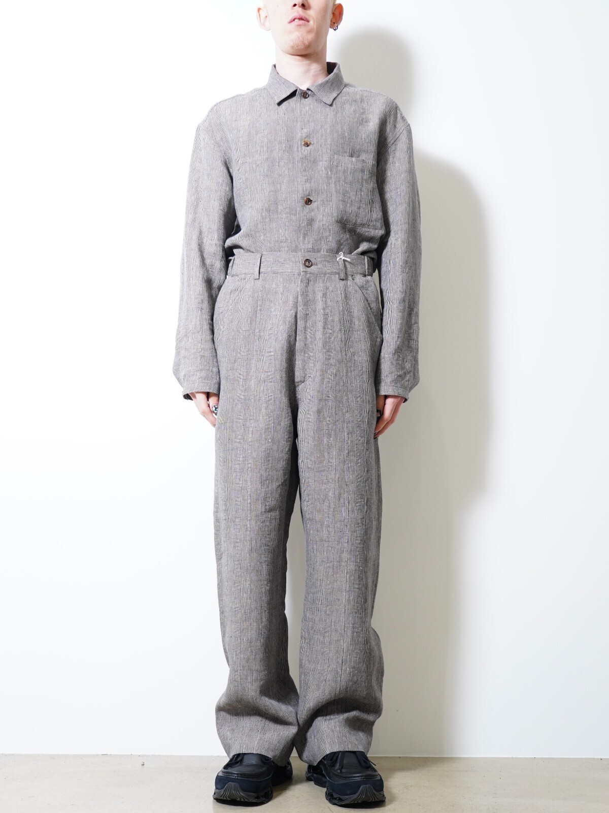 SEVEN BY SEVEN 男裝 SWITCHING EASY TROUSERS ‐Glen check Linen‐ 圖片6