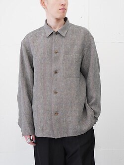 SEVEN BY SEVEN 男裝 SHIRTS JACKET ‐Glen check Linen‐ 圖片1